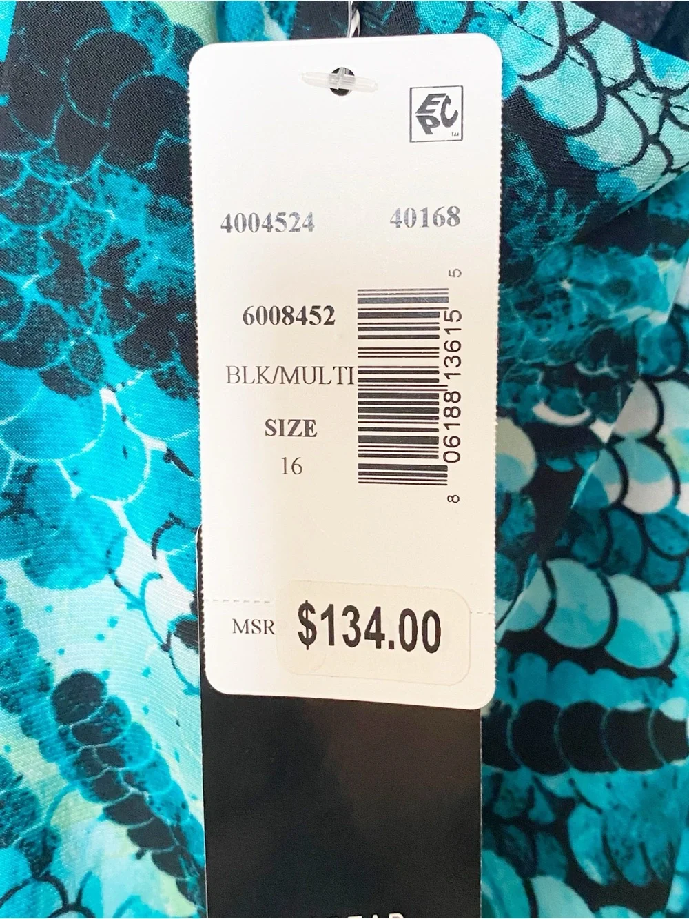 MAGICSUIT Taylor Racerback Underwire Tankini Top Blue Green New